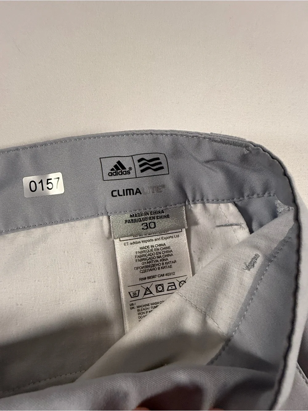 adidas Men’s Light Gray Hybrid Golf Shorts